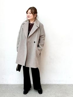 MTRビッグカラーコートのコーディネートスナップ（minami）｜NOBLE