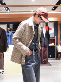 AURALEE (オーラリー) SILK LINEN NEP CHECK JACKETのコーディネート