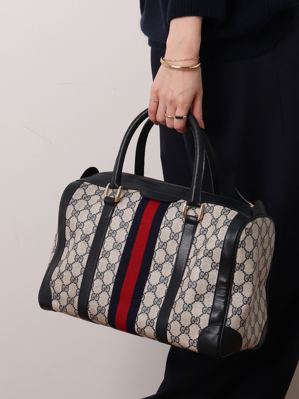 GUCCI ボストンバック VINTAGE GUCCI /グッチ】 ボストンバッグ 30 gg webのコーディネート