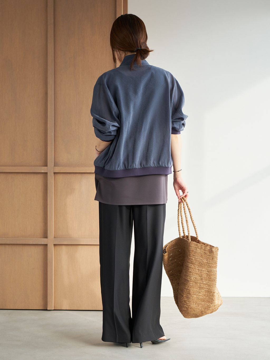 追加》RAFFIA BASKET バッグのコーディネートスナップ（yoshie