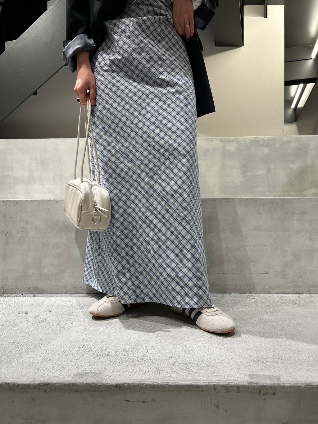 ツイルダブルブレストジャケットのコーディネートスナップ（Saki