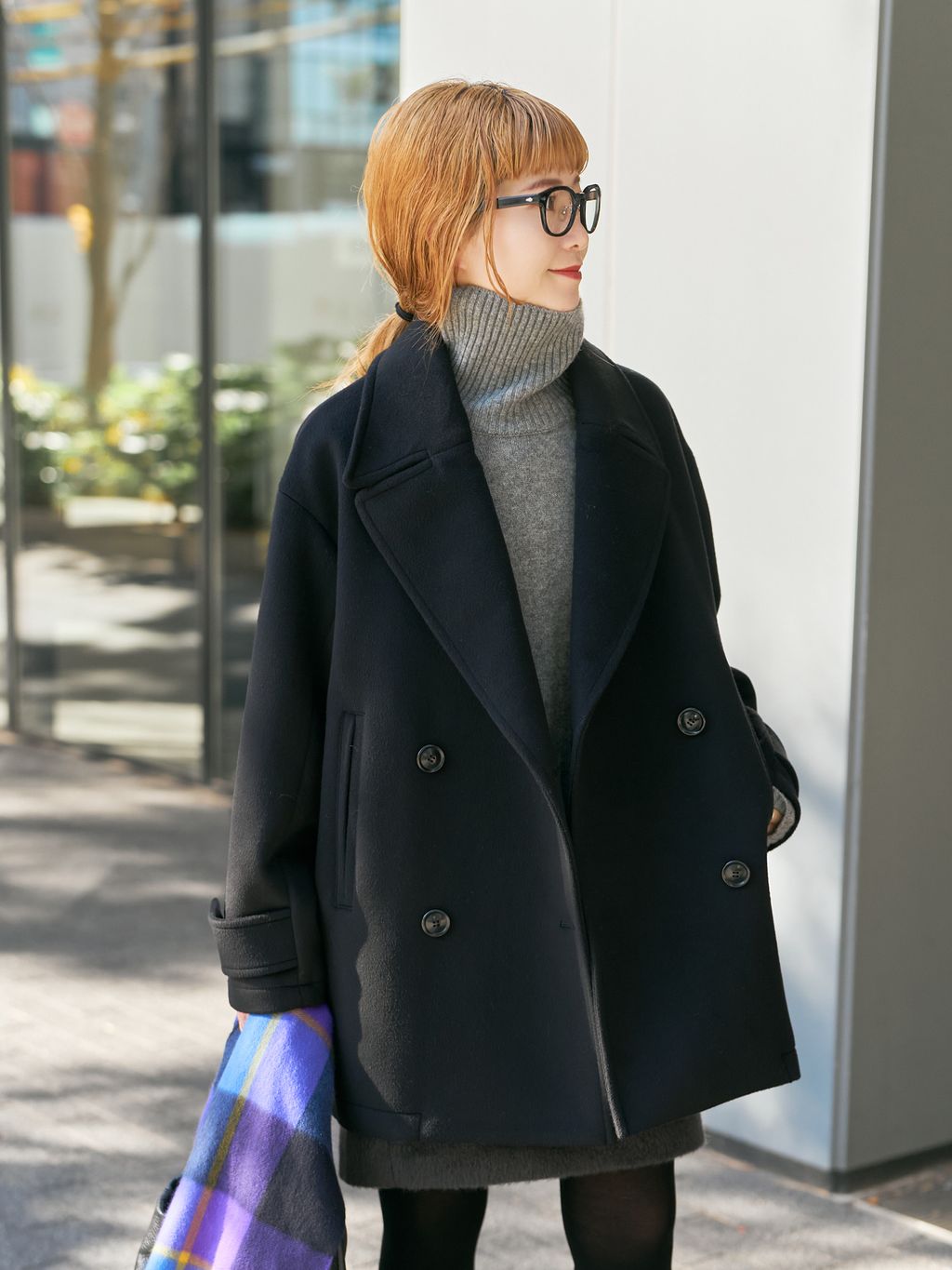 S160ビーバーPコートのコーディネートスナップ（RIKA）｜Spick & Span