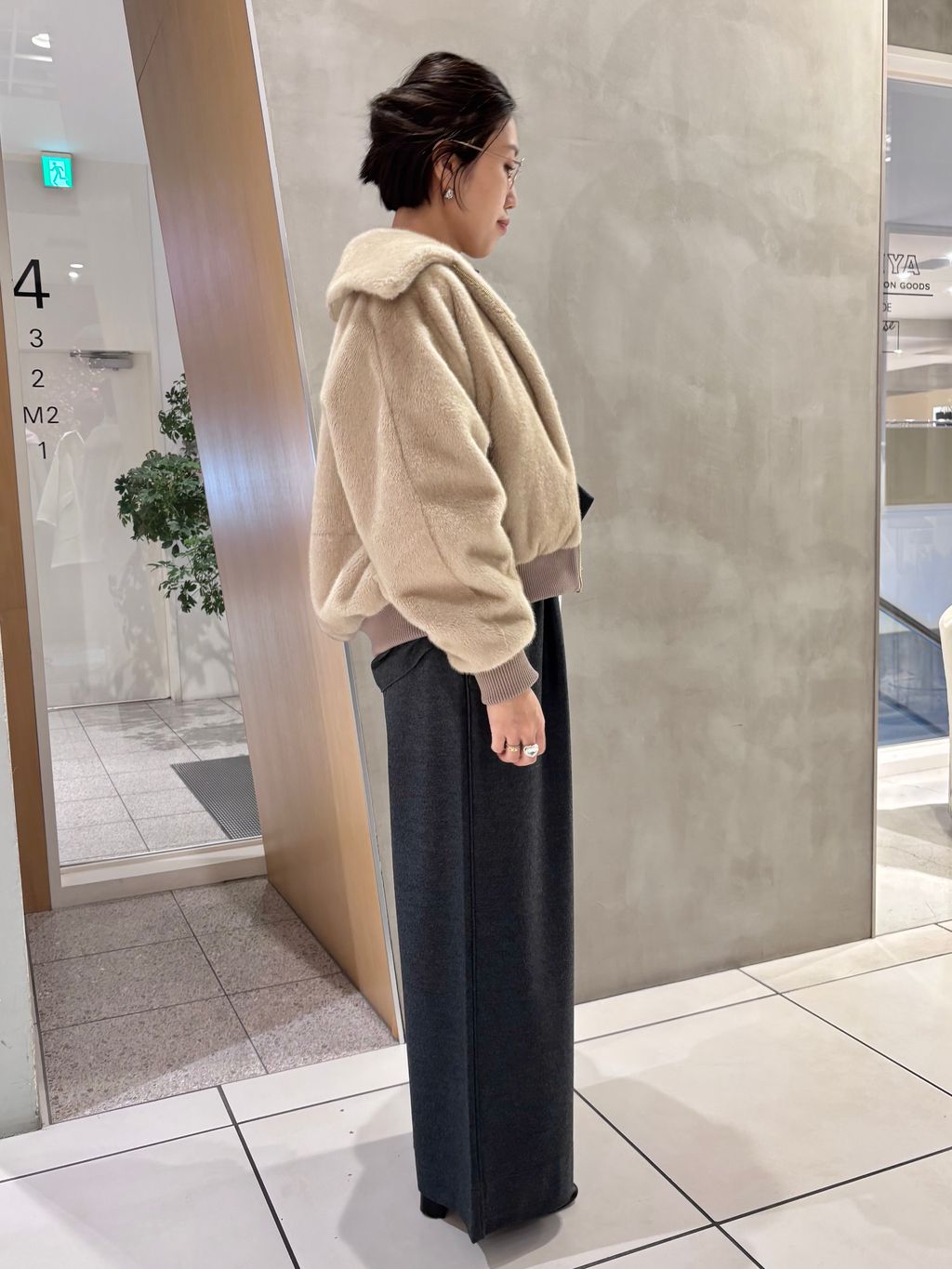 IENA LA BOUCLE ecoファーブルゾンのコーディネートスナップ（ota