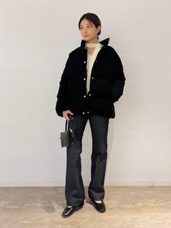 abc ノンインディゴフレアデニムのコーディネートスナップ（emi