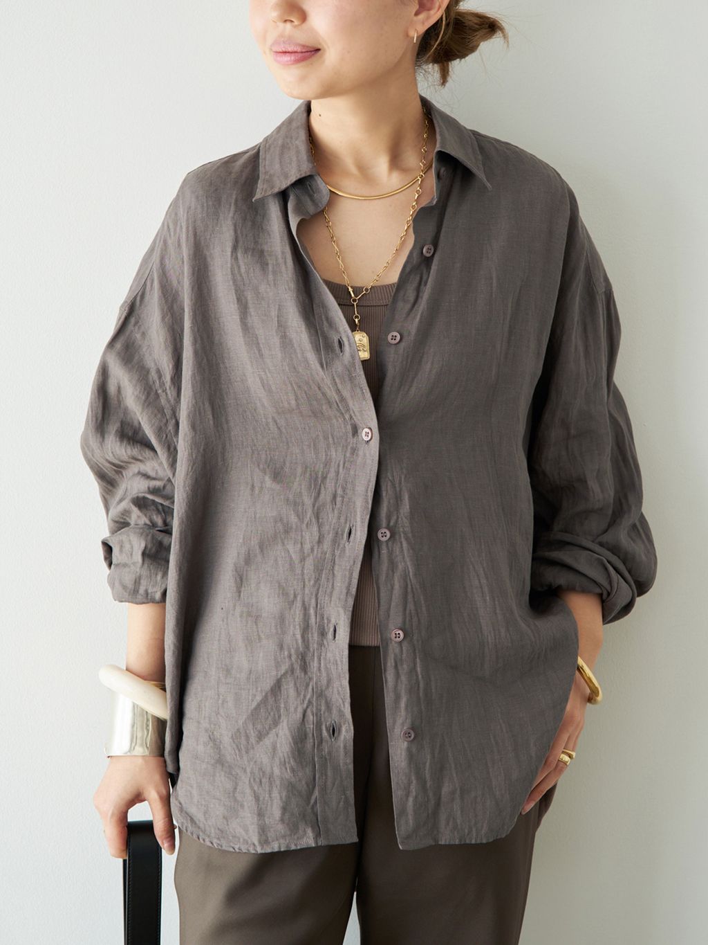 Linen シャツのコーディネートスナップ（MIO）｜Deuxieme Classe