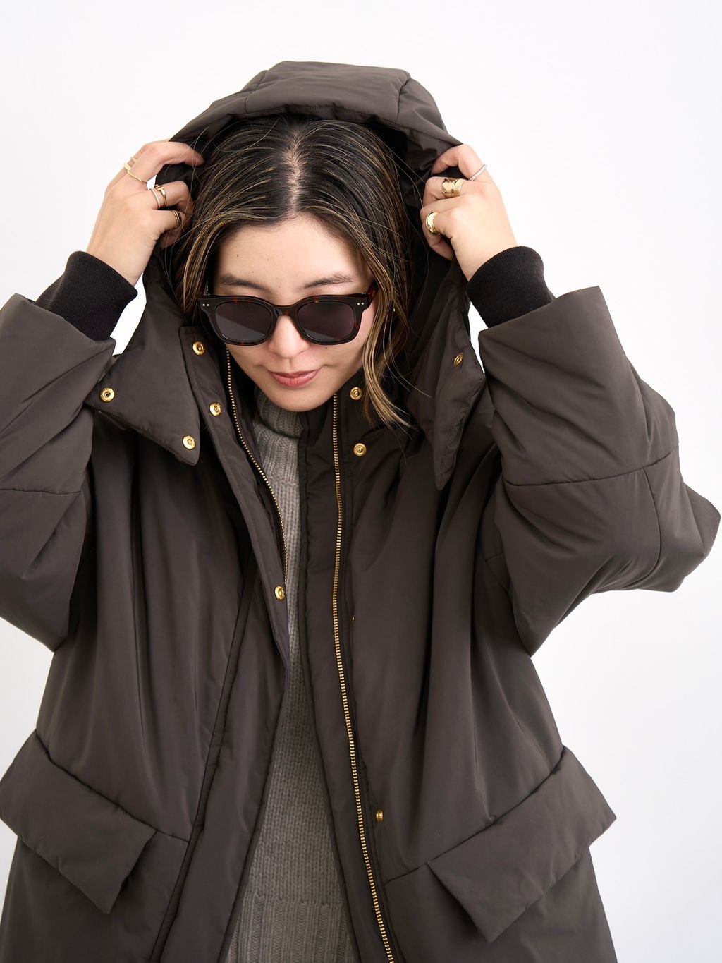 予約》LISIERE 2way Padding Coatのコーディネートスナップ（BUYER.N