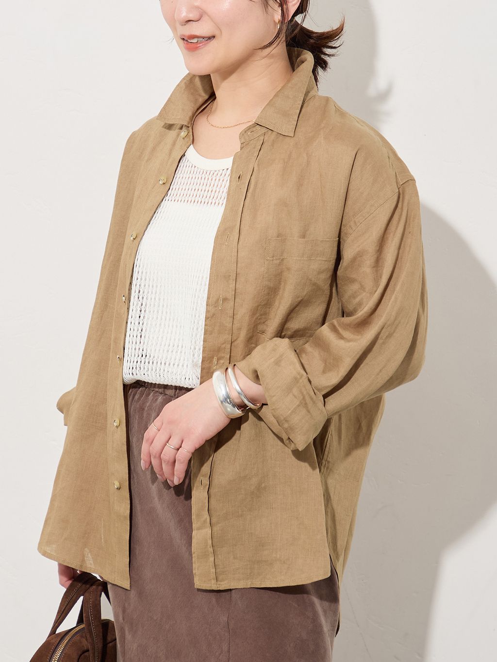 JOURNAL STANDARD　キュプラローンスカート&カーデ　セットアップ ヴィンテージキュプラローンスカートのコーディネートスナップ（chizu