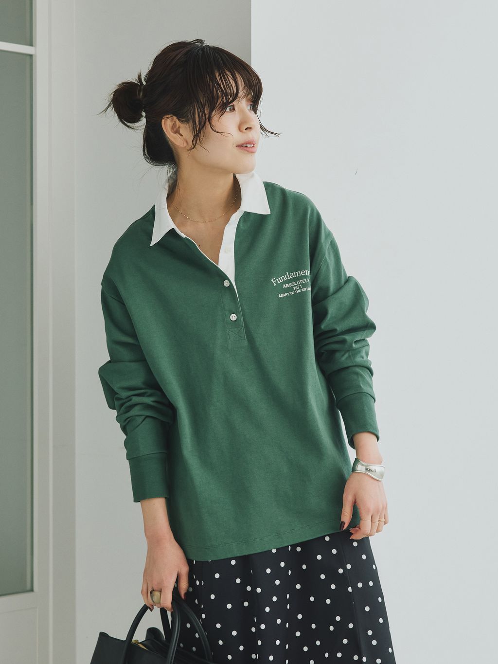 予約》ラガーシャツのコーディネートスナップ（Miho）｜Spick & Span