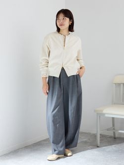 ジップオープン2WAYスウェットプルオーバー ナチュラル サムネイル