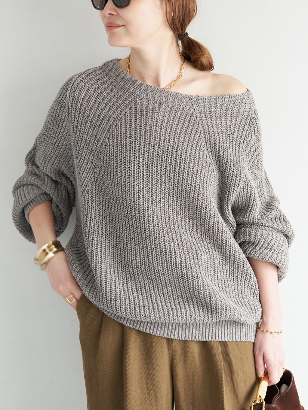 Lily Linen アゼ プルオーバーのコーディネートスナップ（MIZU