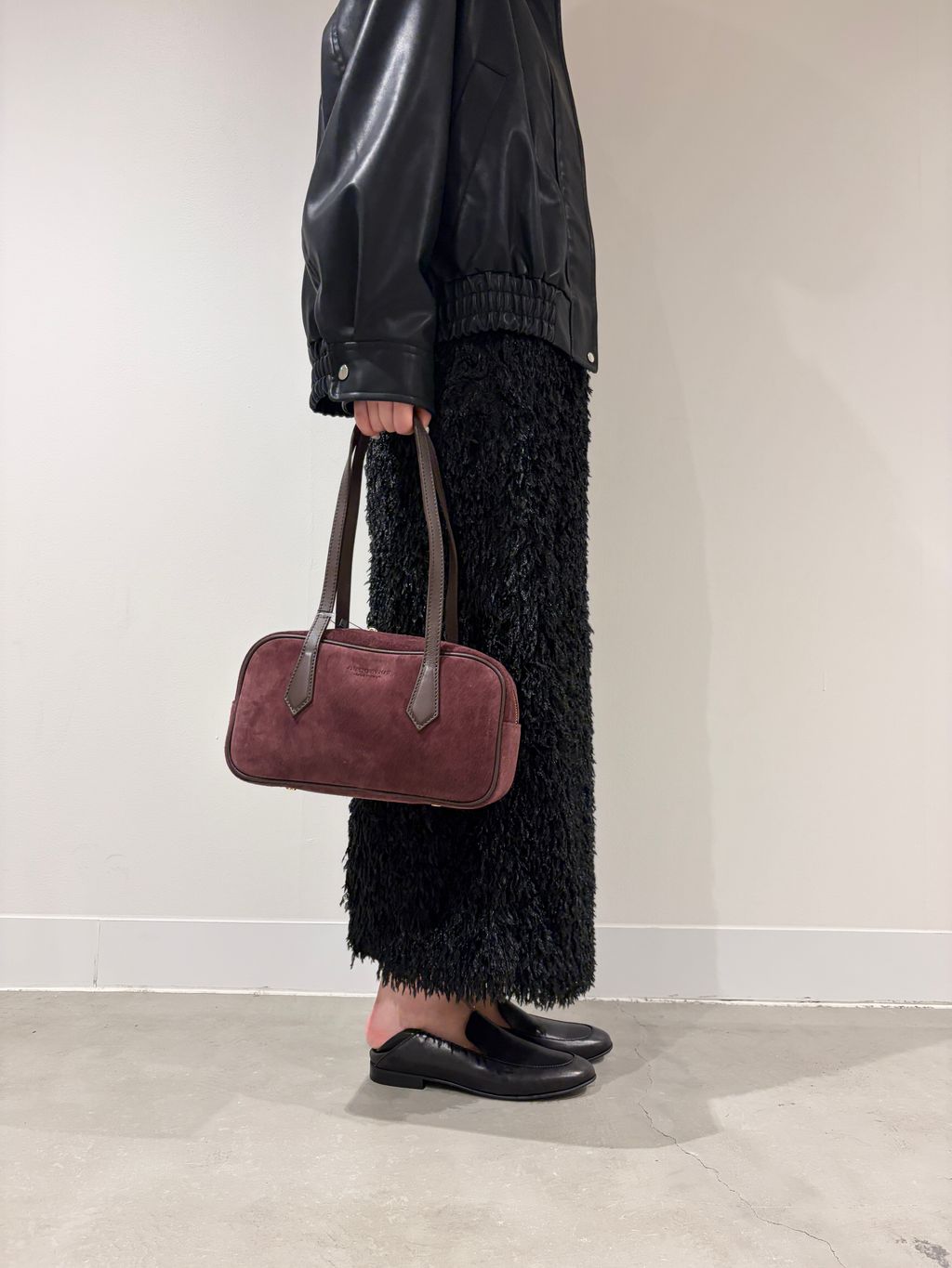シリーズあり》FAKEレザーブルゾンのコーディネートスナップ（Nanami