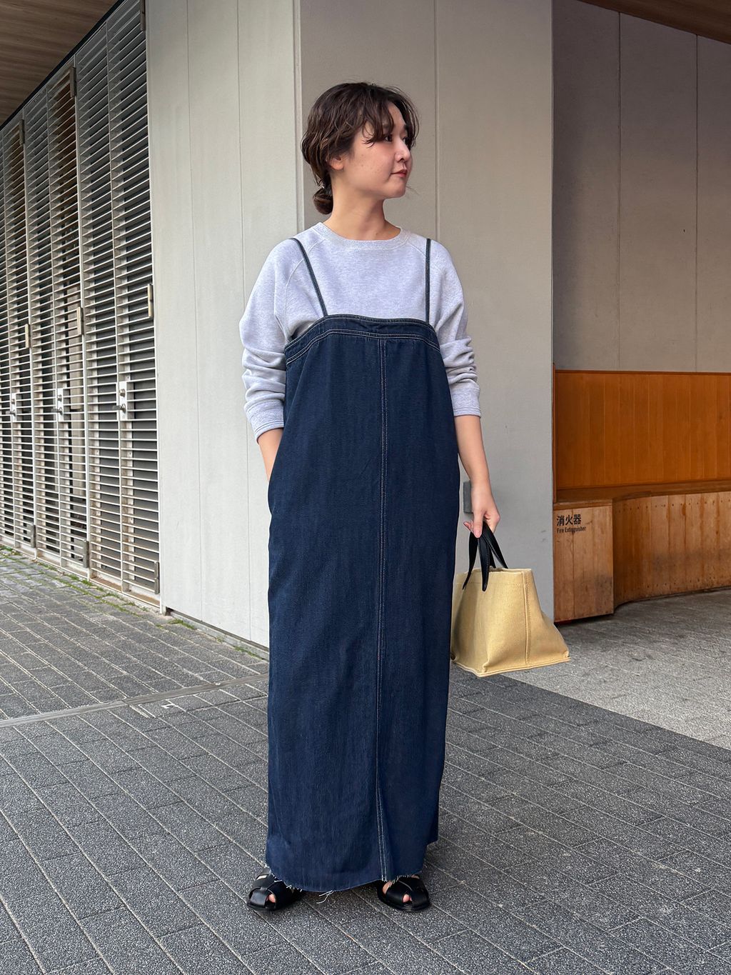 追加3》スムースオーバーニットのコーディネートスナップ（Chika