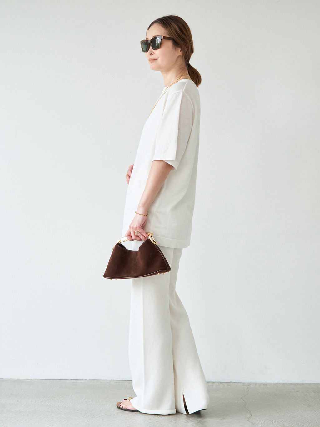 URBAN クルーネック Tシャツのコーディネートスナップ（MIZU