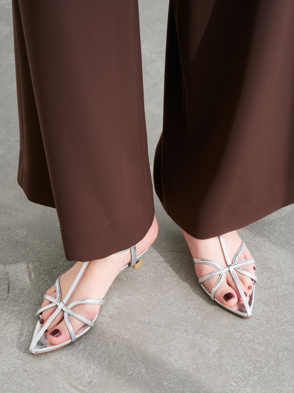 追加予約》3.5cmナローストラップサンダルのコーディネートスナップ