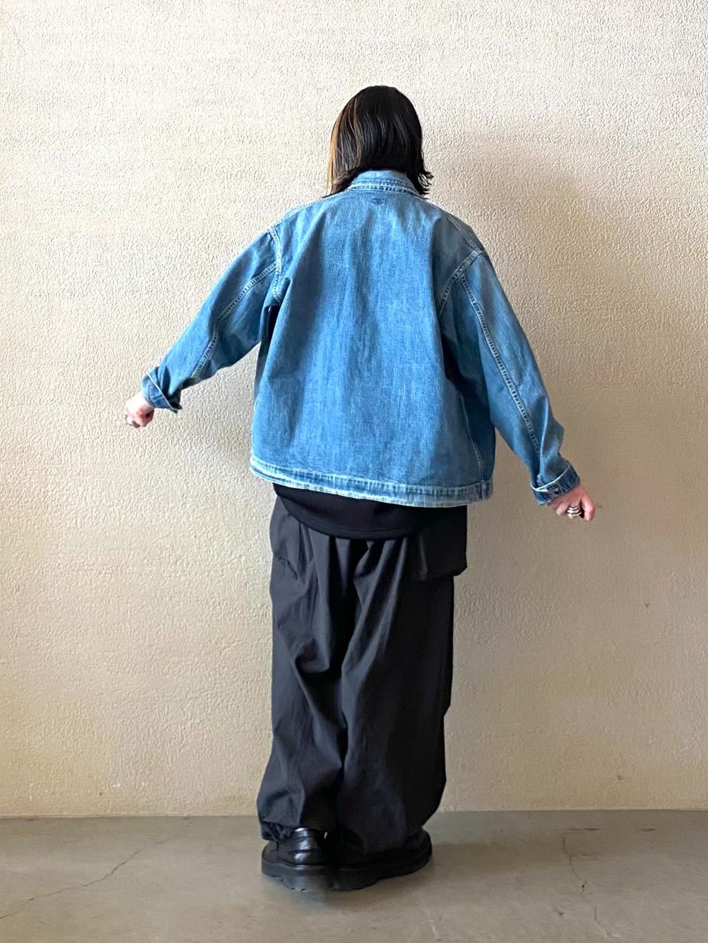 chimala】for luxe DENIM SHIRT JACKET（045）のコーディネート