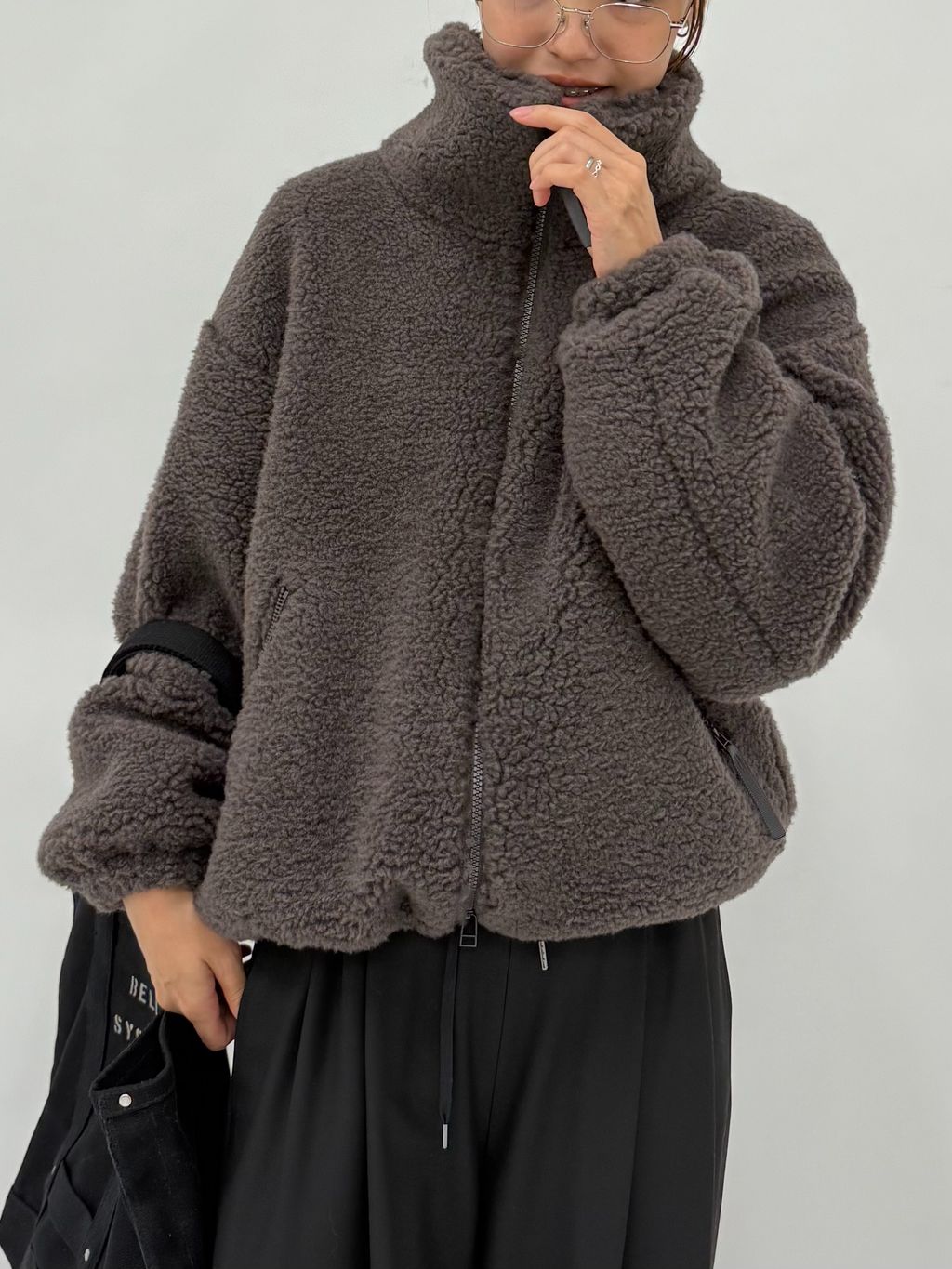 ≪予約≫ボアスタンドZIPブルゾンのコーディネートスナップ（koji 