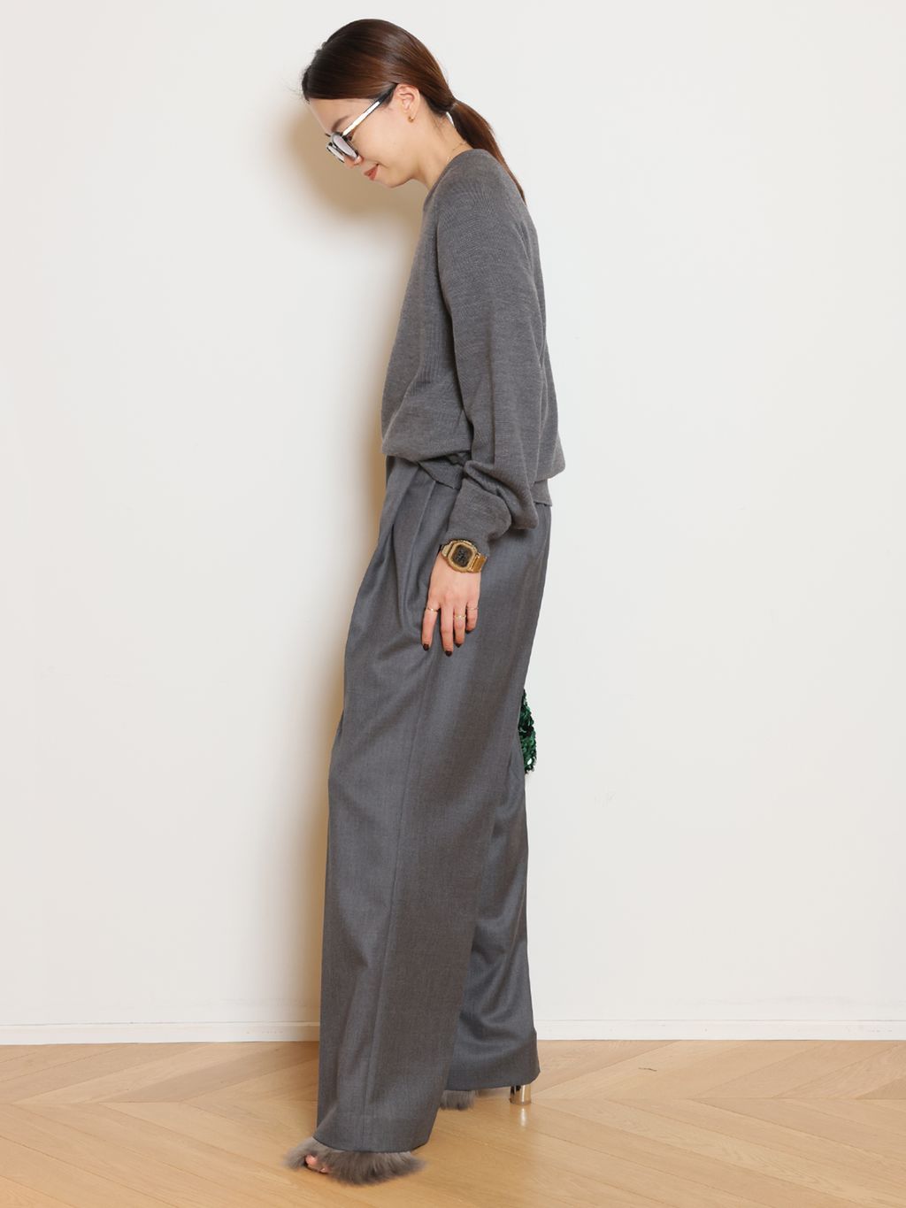 WISH クルーネックプルオーバーのコーディネートスナップ（HASE