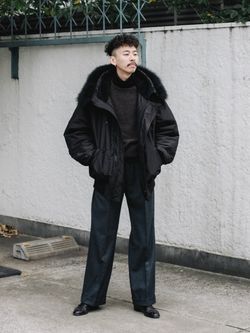 comoli コモリ　コットンシルクミリタリージャケット COMOLI / コモリ】コットンシルク ミリタリーフーデッドジャケットの