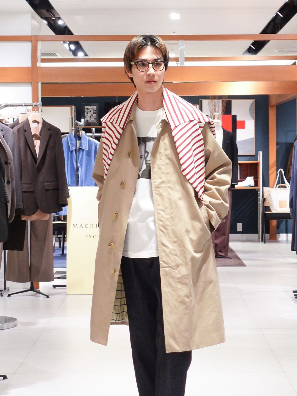 L`etiquette × EDIFICE】ライダーコートのコーディネートスナップ
