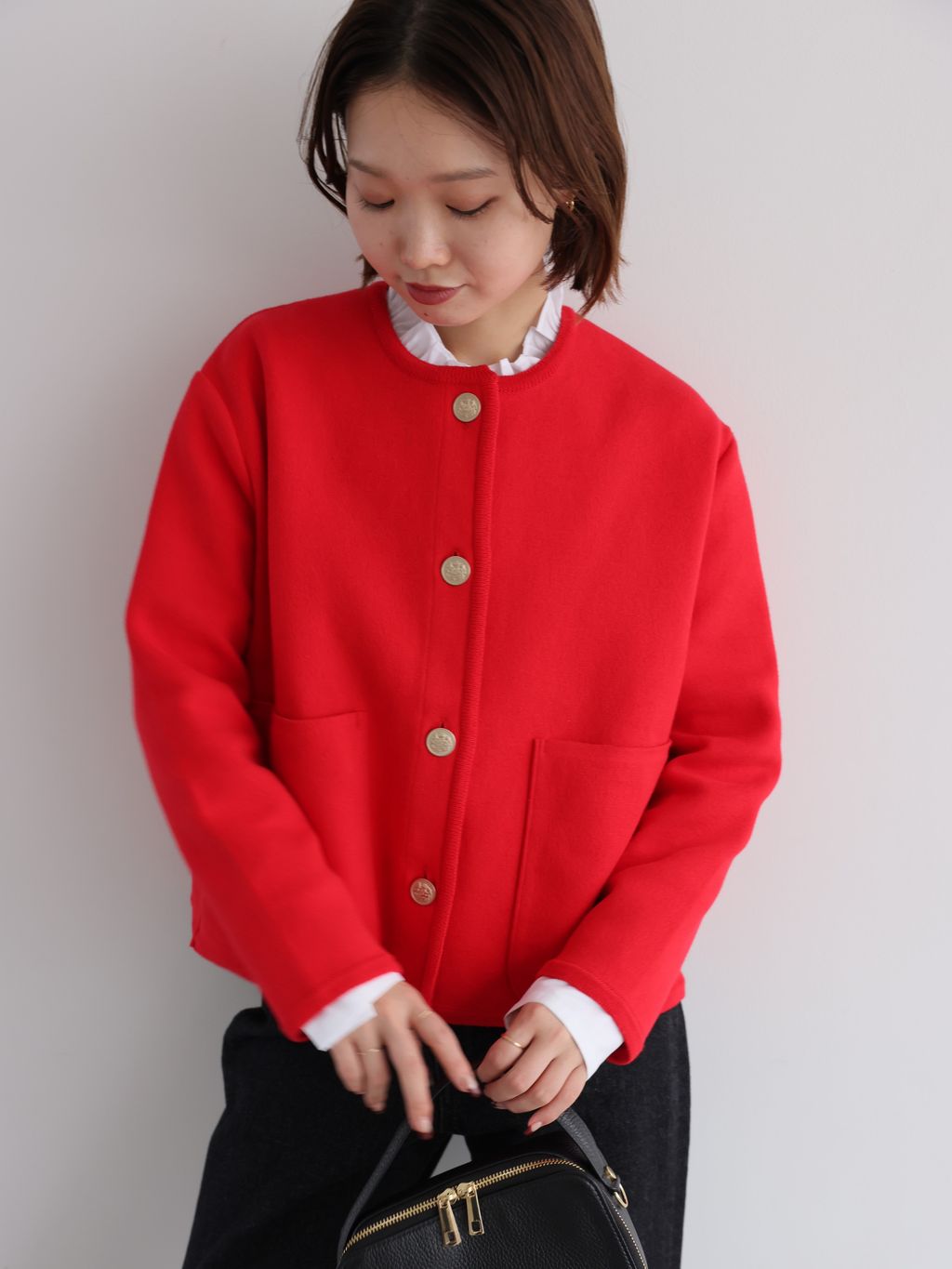 一部WEB・店舗限定カラーあり》ダブルフェイスニットジャケットの