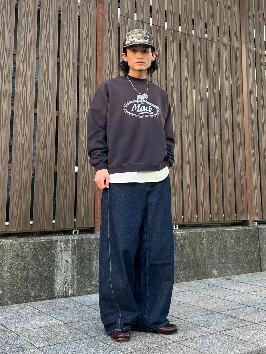 ゴートレザー アワード ジャケットのコーディネートスナップ（わたしょ