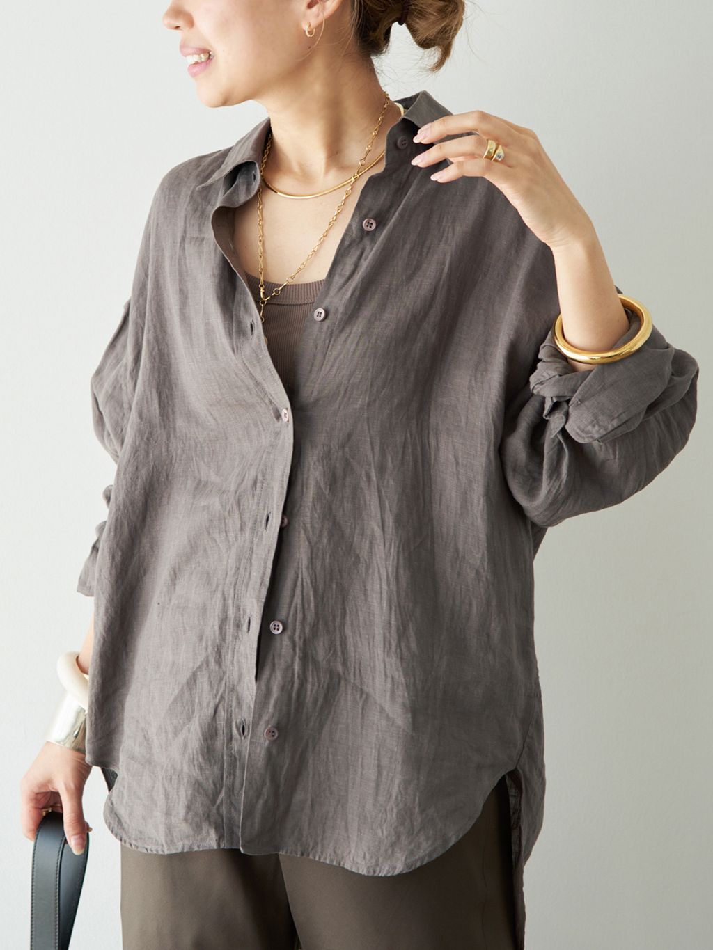 Linen シャツのコーディネートスナップ（MIO）｜Deuxieme Classe