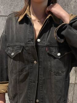 別注【LEVI'S】COLLARLESS XL TRUCKER BK：デニムジャケットの