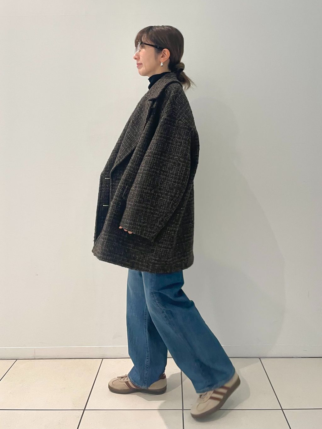 LA TORRE チェックコートのコーディネートスナップ（saori）｜IENA