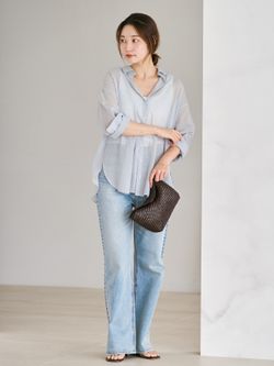 new cotton sheer シャツのコーディネートスナップ（yuzuki）｜Plage