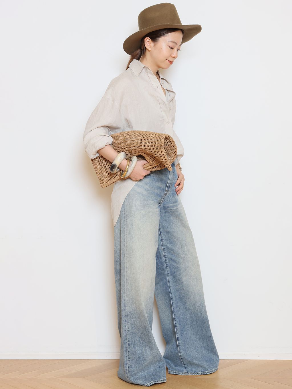 Linen シャツのコーディネートスナップ（HASE）｜MUSE de Deuxieme