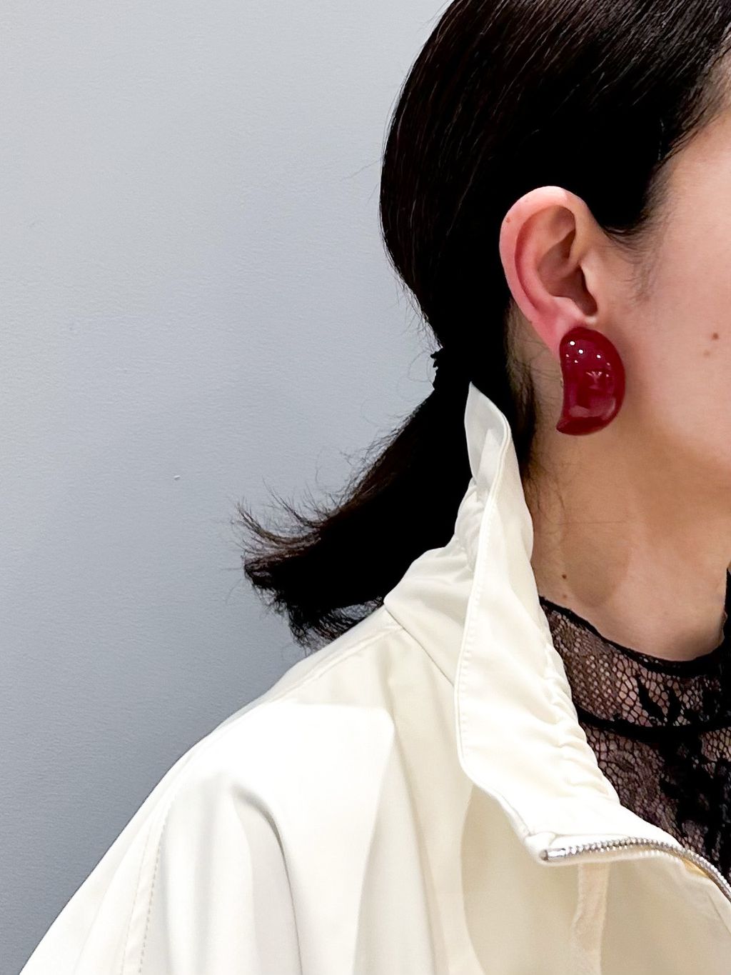 ダブルサテンZIPブルゾンのコーディネートスナップ（chika）｜VERMEIL