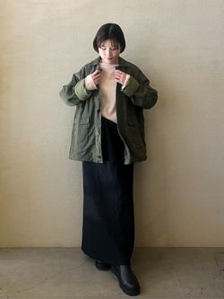 フレンチリネンツイルスカートのコーディネートスナップ（A.D