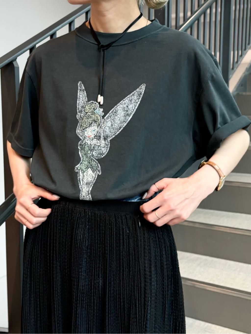 R JUBILEE/DISNEY COLLECTION LW加工Tシャツ(Tinker Bell)の
