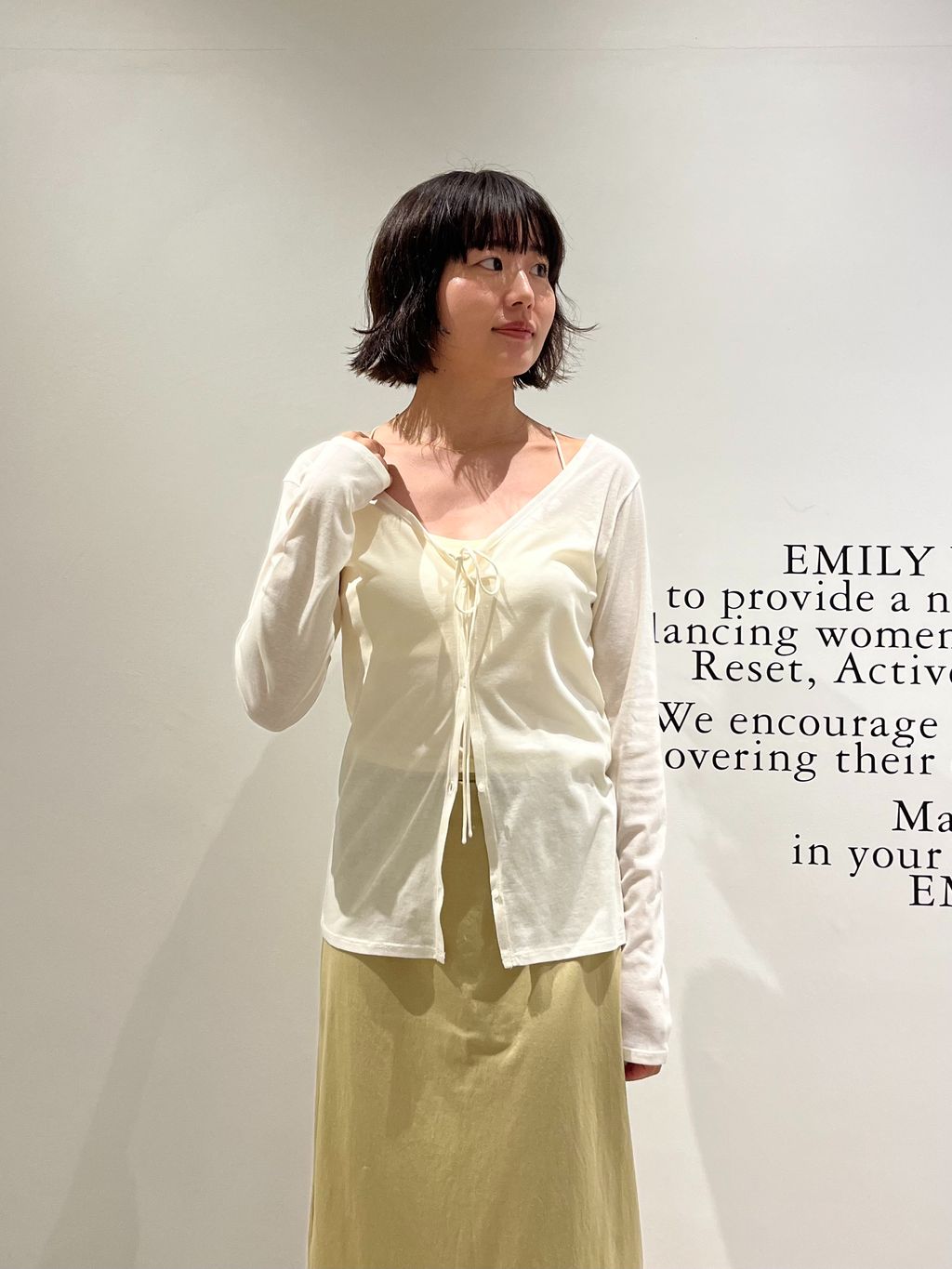 追加》EMILY WEEK×FRAMeWORK Yバックブラキャミソールのコーディネート