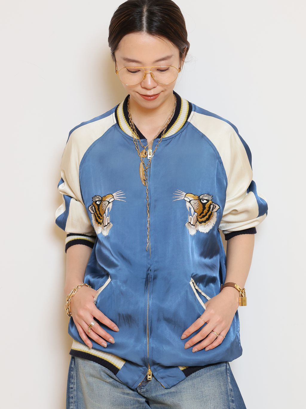 STAMMBAUM/シュタンバウム】 シシュウスカジャンのコーディネート
