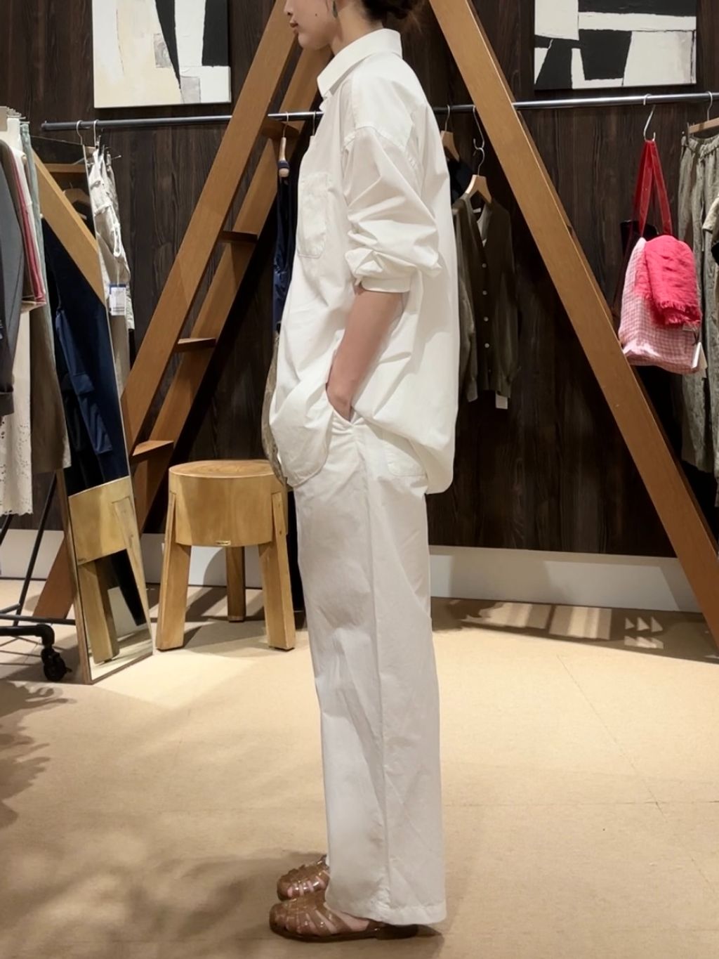 ≪追加≫ESTHE OVERSIZED SHEER LACE ベストのコーディネートスナップ