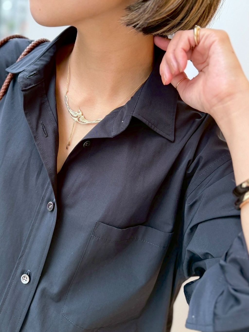 TAFFETA SHIRT ONE PIECEのコーディネートスナップ（WEB VC.N）｜L