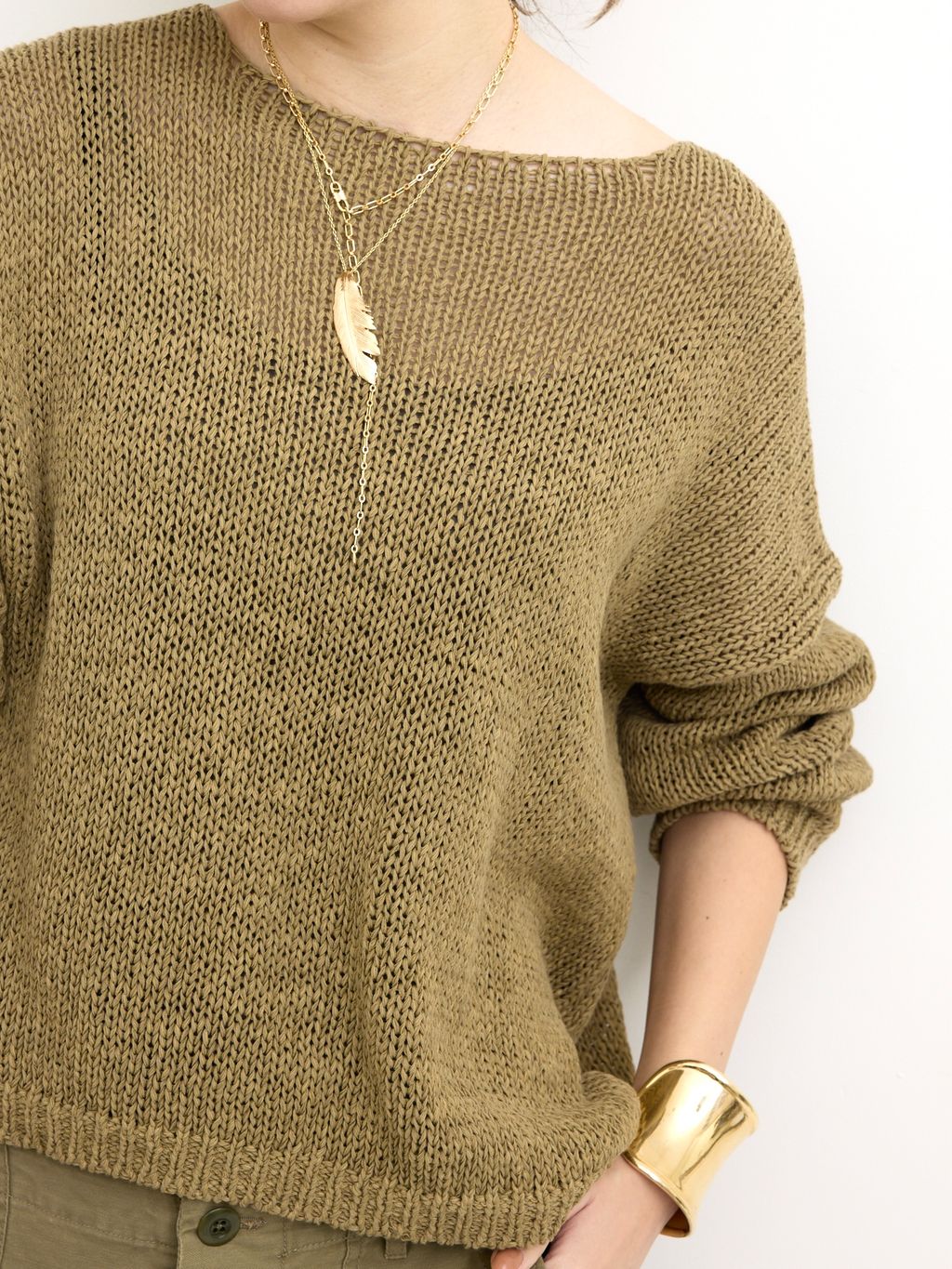 ROBERTO COLLINA/ロベルト コリーナ】 BOAT NECK KNITの