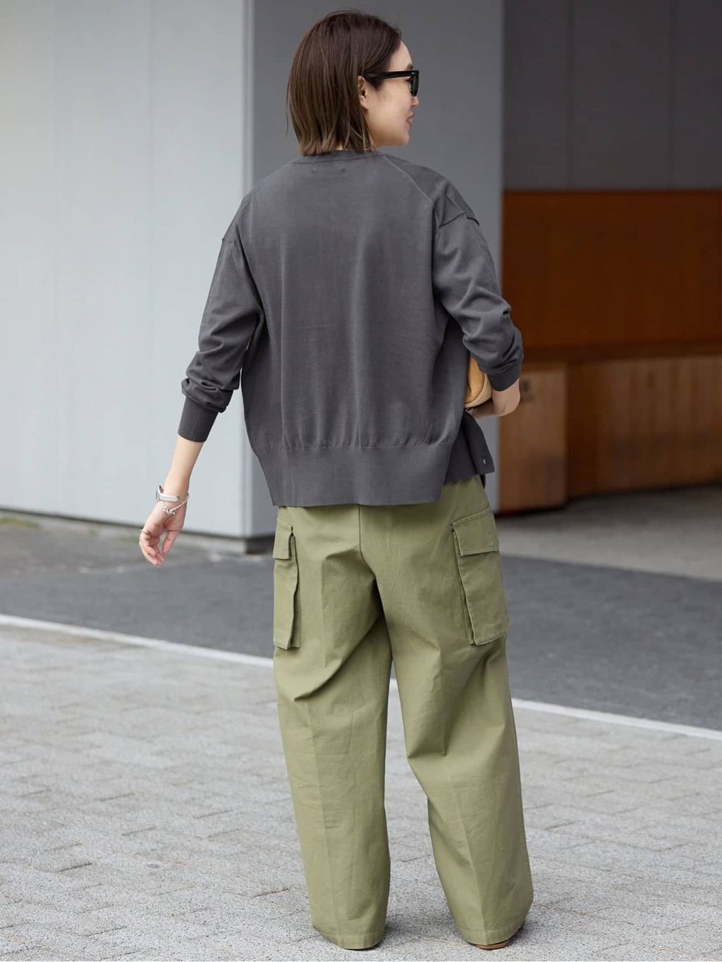 シリーズあり》コットンキュプラクルーネックカーディガンの