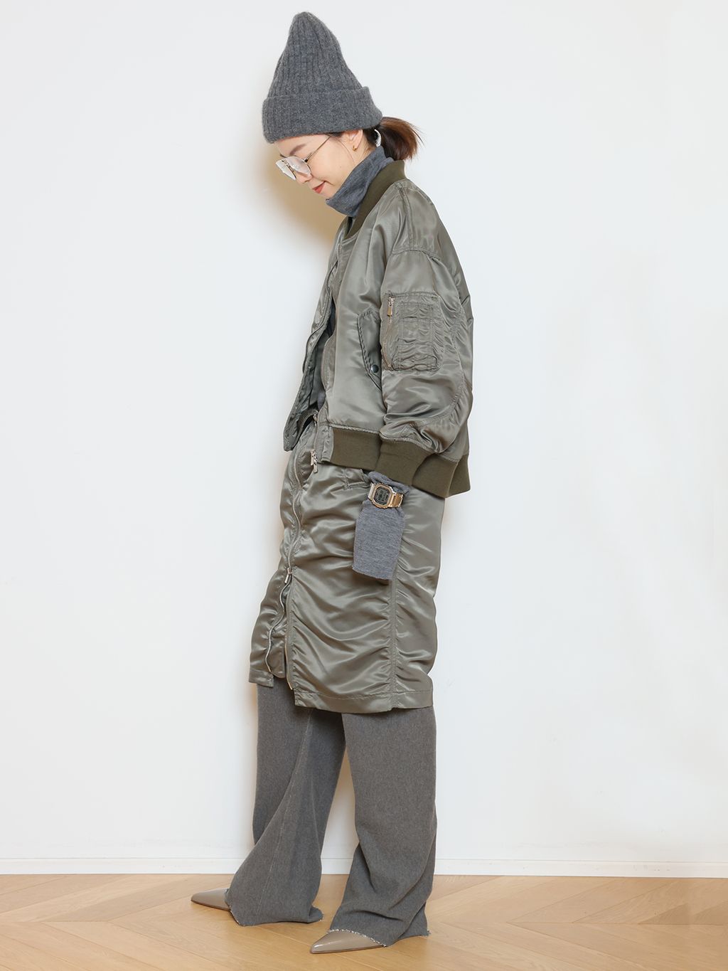 Col Pierrot/コルピエロ】ショートタケ MA-1のコーディネートスナップ