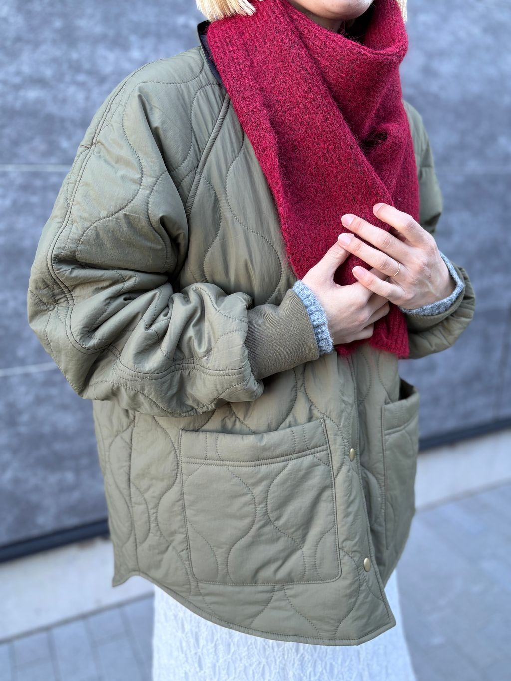 追加》ウォッシャブル / キルティングリバーシブルブルゾンの