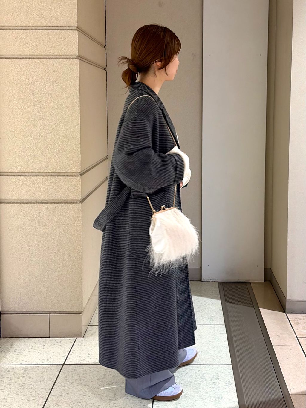 souple wool ダブルフェイスロングコートのコーディネートスナップ