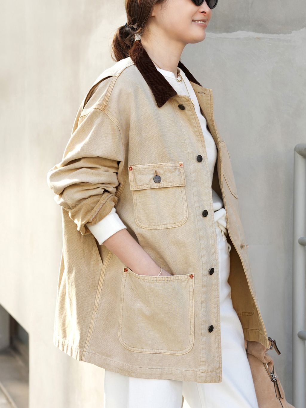 DENIMIST/デニミスト】OVERSIZED CHORE JACKETのコーディネート