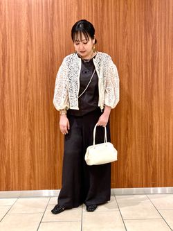 手洗い可 / レースボリュームブルゾンのコーディネートスナップ（MARU 