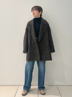 LA TORRE チェックコートのコーディネートスナップ（saori）｜IENA