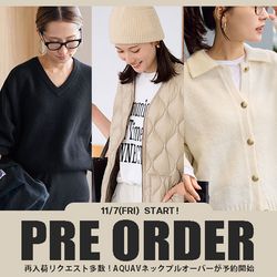 PRE ORDER】再入荷リクエスト多数！AQUA Vネックプルオーバーが予約