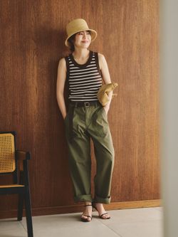 リップルーズベイカーパンツのコーディネートスナップ（Miho）｜Spick