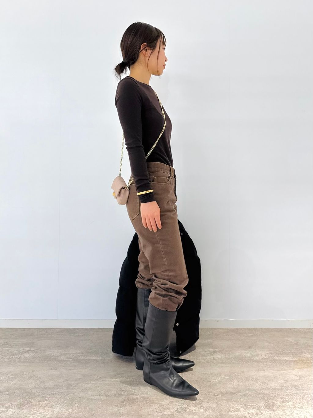 SKIN for LULU】warm long rib teeのコーディネートスナップ（miyu