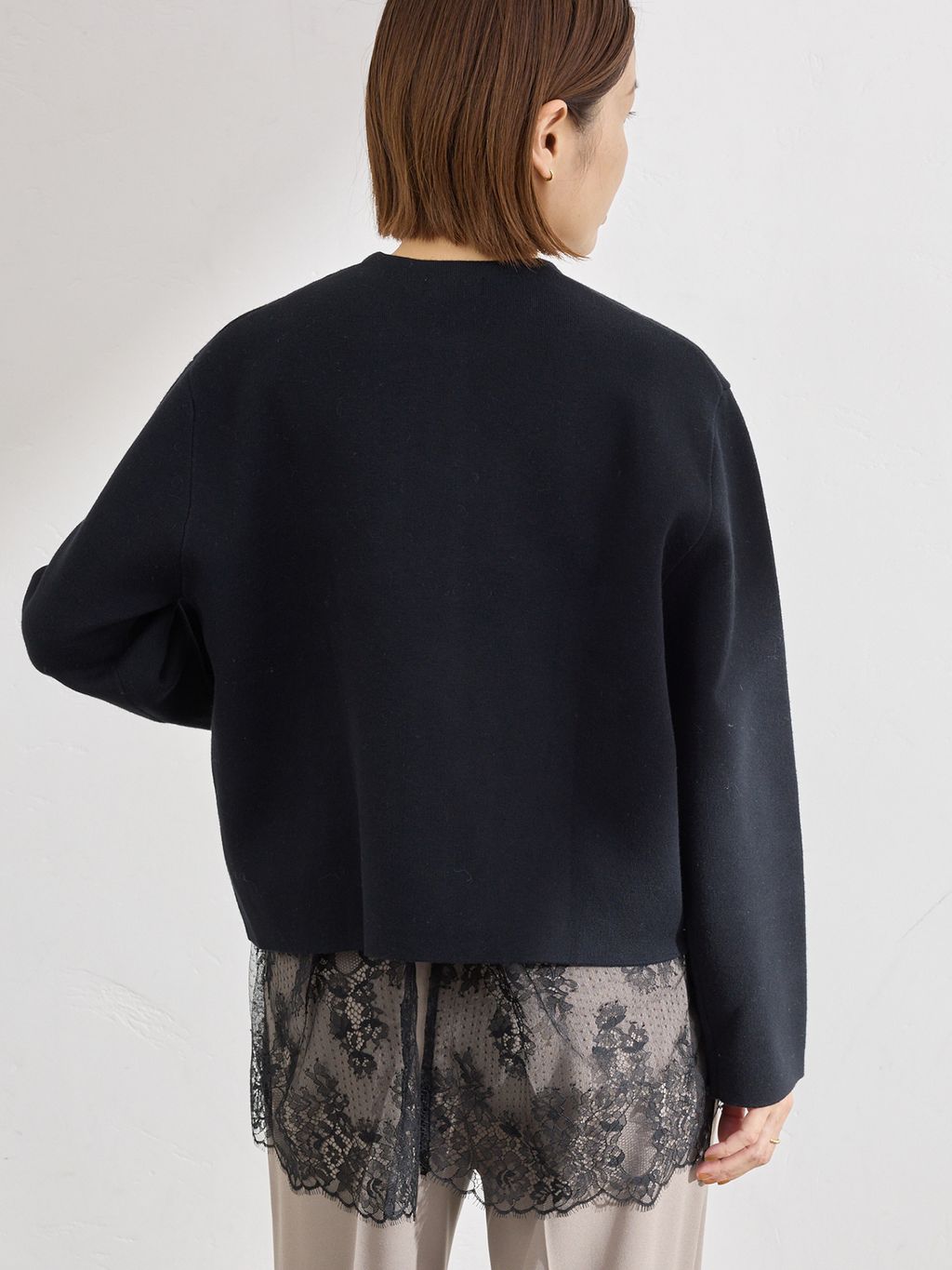 追加2》ダブルフェイススナップカーディガンのコーディネートスナップ