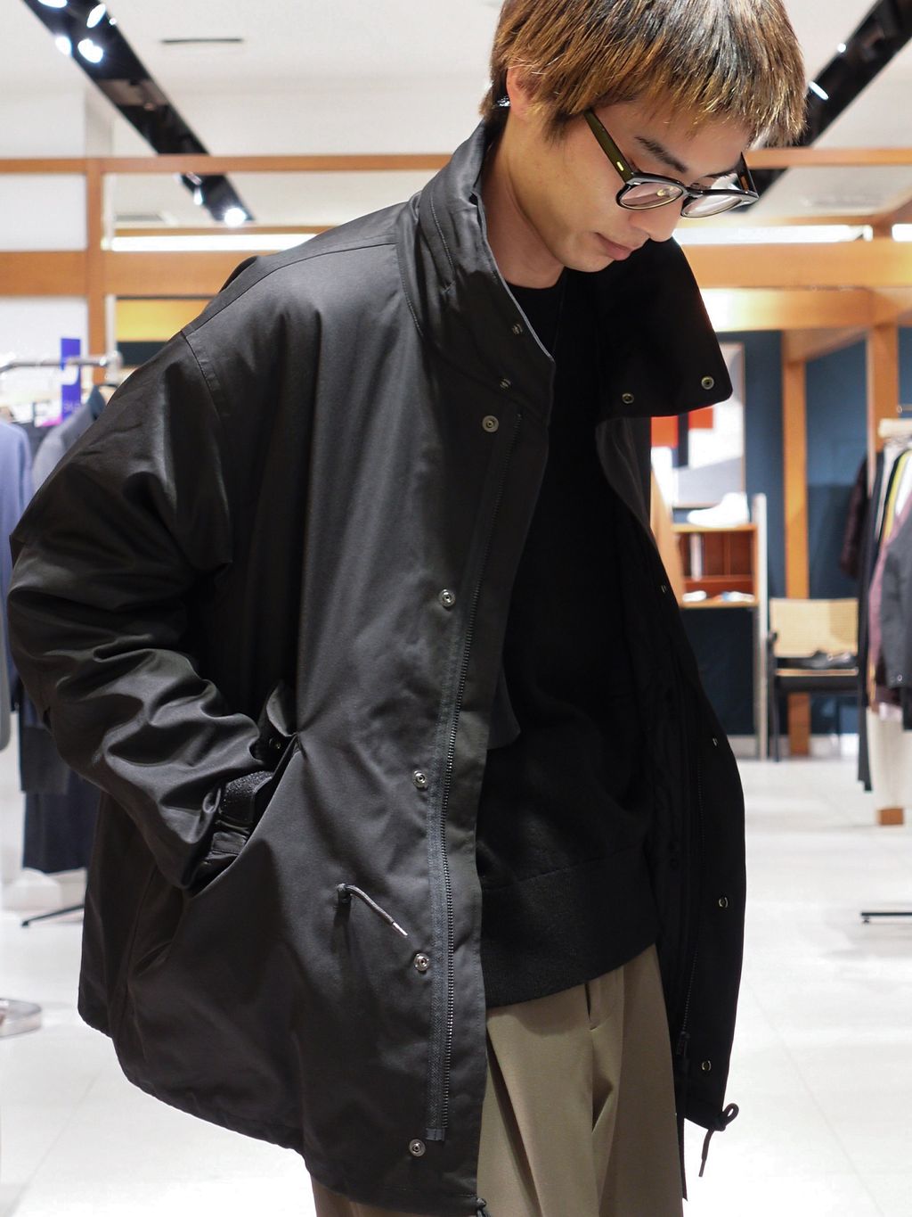 M-65 ライナー ショート モッズコートのコーディネートスナップ（藤田